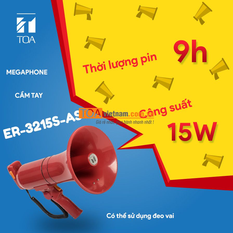 ER-3215S-AS là loại loa cầm tay cho event, picnic, cổ động