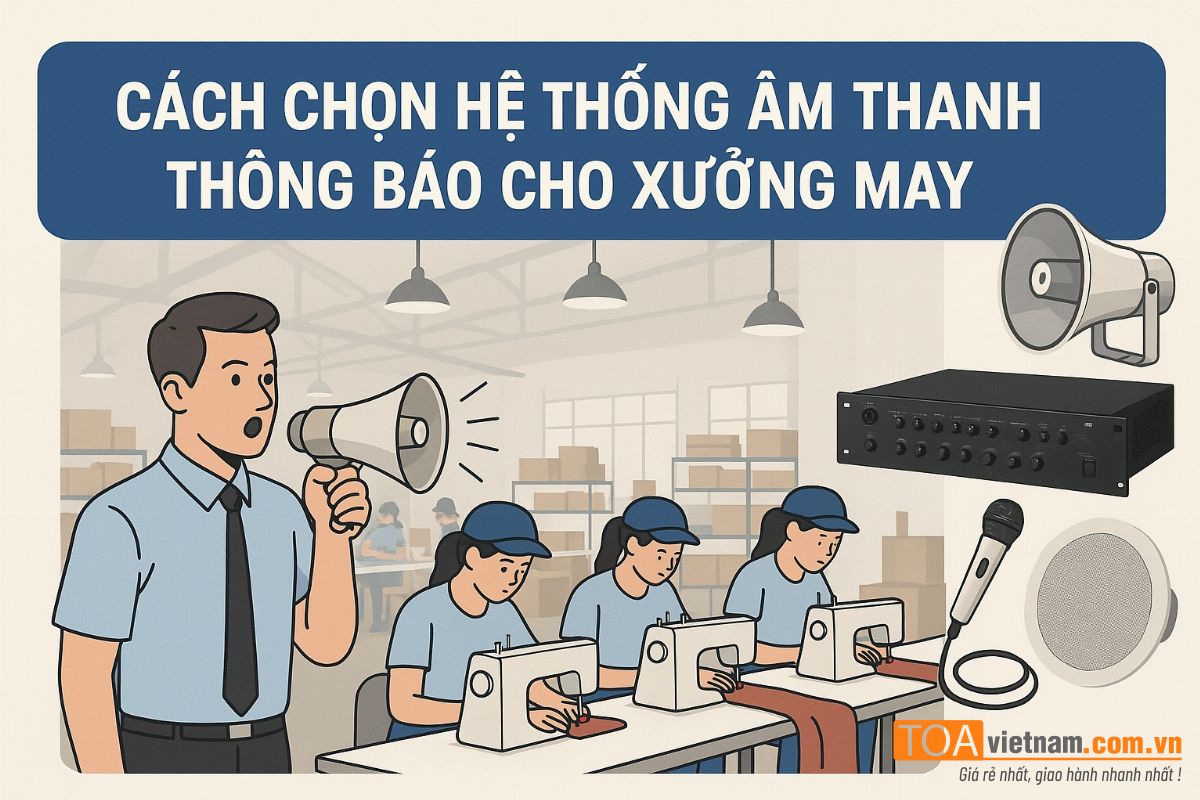 Cách chọn hệ thống âm thanh thông báo cho xưởng may